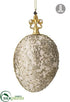 Silk Plants Direct Rhinestone Fleur-De-Lys Finial Ornament - Gold Amber - Pack of 2