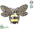 Silk Plants Direct Rhinestone Bee With Pin - Yellow Smoke - Pack of 6