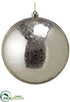 Silk Plants Direct Ball Ornament - Champagne - Pack of 8