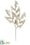 Glittered Staghorn Spray - Champagne - Pack of 12
