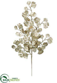 Metallic Gingko Spray - Champagne - Pack of 6