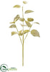 Silk Plants Direct Metallic Philodendron Leaf Spray - Champagne - Pack of 6