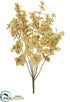 Silk Plants Direct Glittered Eucalyptus Bush - Champagne - Pack of 12