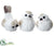 Silk Plants Direct Glittered Bird With Clip - White Champagne - Pack of 6