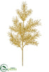 Silk Plants Direct Glittered Angel Pine Spray - Gold Champagne - Pack of 36