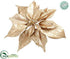 Silk Plants Direct Velvet Poinsettia - Gold Champagne - Pack of 12