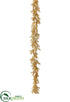 Silk Plants Direct Glittered Angel Pine Garland - Gold Champagne - Pack of 4