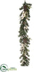 Silk Plants Direct Pine Cone, Berry, Leaf, Pine Garland Godl Champne - Gold Champagne - Pack of 4