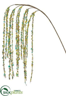 Sequin, Bead Hanging Spray - Aqua Champagne - Pack of 12