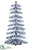 Battery Operated Flocked Winter Pine Tree With 50 M4 Light - Snow - Pack of 2