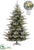 Snowed Swiss Pine With 600 LED Lights - Snow - Pack of 1