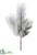 Snow Flocked Pine w/Cone, Leaf Spray - Snow - Pack of 4