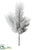 Snow Flocked Pine w/Cone, Leaf Spray - Snow - Pack of 4