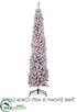 Silk Plants Direct Flocked Tower Tree With 450 LED Lights - Snow - Pack of 1