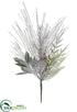 Silk Plants Direct Snowed Pine Spray - White Snow - Pack of 24