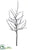 Snowed Plastic Twig Tree Branch - Brown Snow - Pack of 12