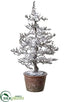 Silk Plants Direct Snowed Plastic Twig Tree - Brown Snow - Pack of 4