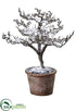 Silk Plants Direct Snowed Plastic Twig Tree - Brown Snow - Pack of 6