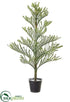 Silk Plants Direct Snowed Norfolk Pine Tree - Green Snow - Pack of 1