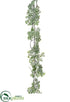 Silk Plants Direct Snowed Pine Garland - Green Snow - Pack of 3
