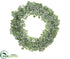 Silk Plants Direct Snowed Pine Wreath - Green Snow - Pack of 1