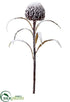 Silk Plants Direct Snowed Protea Bud Spray - Toffee Snow - Pack of 12