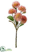 Silk Plants Direct Allium Bud Spray - Coral - Pack of 12