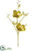 Silk Plants Direct Metallic Magnolia Spray - Gold - Pack of 12