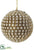 Rhinestone Ball Ornament - Gold - Pack of 4