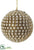 Rhinestone Ball Ornament - Gold - Pack of 4