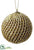 Glittered Ball Ornament - Gold - Pack of 12