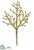 Beaded Plastic Twig Spray - Gold - Pack of 12