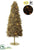 Glittered Plastic Twig Tree With Light And USB Cable - Gold - Pack of 1