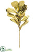 Silk Plants Direct Metallic Fillde Leaf Branch - Gold - Pack of 4