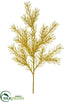 Silk Plants Direct Glittered Pine Spray - Gold - Pack of 72