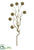 Glittered Chestnut Spray - Gold - Pack of 12
