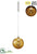 Battery Operated Glass Ball Ornament With Light - Gold - Pack of 3