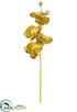 Silk Plants Direct Metallic Phalaenopsis Orchid Spray - Gold - Pack of 12