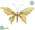 Silk Plants Direct Beaded Butterfly - Gold - Pack of 12