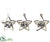 Silk Plants Direct Star Ornament - Gold - Pack of 48