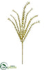 Silk Plants Direct Glittered Mini Leaf Spray - Gold - Pack of 12