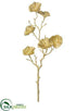 Silk Plants Direct Glittered Mushroom Spray - Gold - Pack of 12
