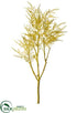Silk Plants Direct Gilded Mini Leaf Spray - Gold - Pack of 6