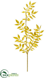 Silk Plants Direct Glittered Smilax Leaf Spray - Green - Pack of 48