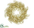 Silk Plants Direct Glittered Plastic Twig Wreath - Gold - Pack of 4