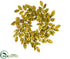 Silk Plants Direct Salal Leaf Wreath - Gold - Pack of 4