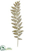 Silk Plants Direct Glittered Fern Spray - Gold - Pack of 12