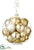 Plastic Gift Ornament - Gold - Pack of 6