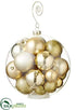 Silk Plants Direct Plastic Gift Ornament - Gold - Pack of 6