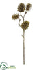 Silk Plants Direct Glittered Metallic Pine Cone Spray - Gold - Pack of 12